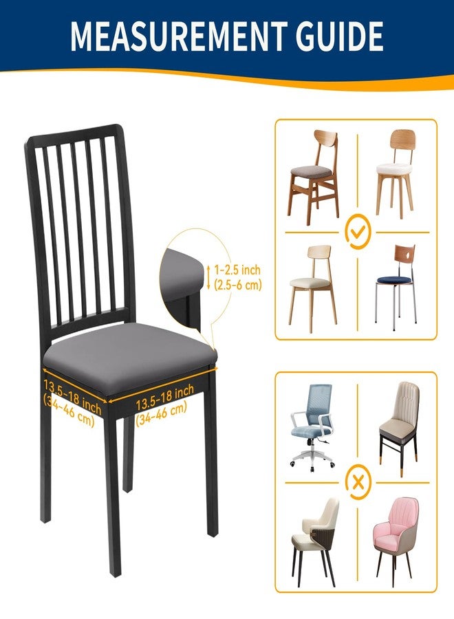 Fafua Waterproof Dining Chair Seat Covers Set of 6, Stretch Removable Dining Room Seat Covers for Dining Chairs, Kitchen, Hotel, Party - Image 5